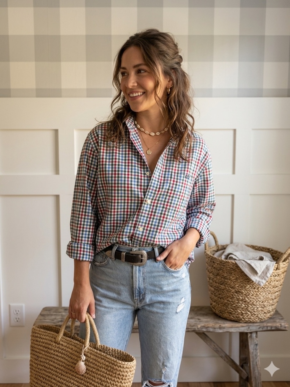 Vineyard Vines Multicolor Plaid Button-Down Shirt Small